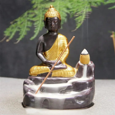 Calming Maitreya Buddha Backflow Incense Burner-Your Soul Place
